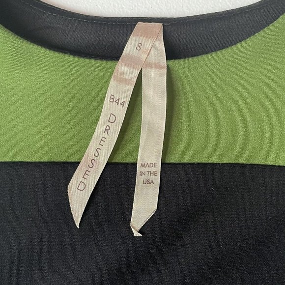 B44 Dressed Bailey Carlo Colorblock Ponte Shift Dress Black Green Blue White Sm - Picture 7 of 16